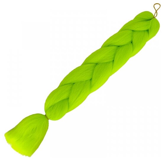 Канекалон коса 60 см, цвет неоновый зеленый