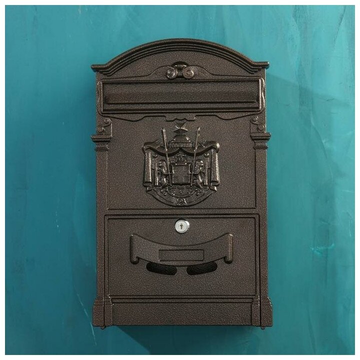 Почтовый ящик с замком уличный металлический для дома аллюр №4010 серебро - фотография № 11