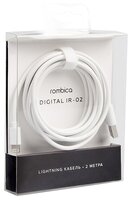 Кабель Rombica Digital USB - Lightning (IR-01/02) 2 м черный