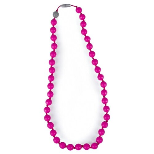 Слингобусы Itzy Ritzy Teething happens round bead necklace, hot pink