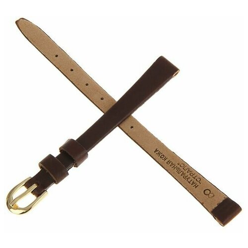 фото Ремешок для часов, женский, 8 мм, натуральная кожа, коричневый straps