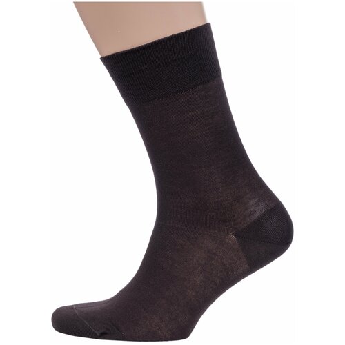 Мужские бамбуковые носки Grinston socks (PINGONS) коричневые, размер 29