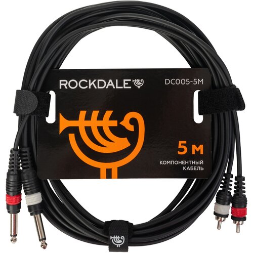 Кабель 2 Mono Jack Male - 2 RCA Male ROCKDALE DC005-5M (5 м)