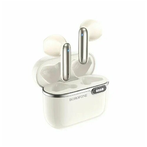 Беспроводные наушники BOROFONE BW12 с зарядным кейсом сенсорное управление Bluetooth беспроводная зарядка белые 299000₽