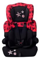 Автокресло группа 2/3 (15-36 кг) Lorelli Kiddy black/red stars