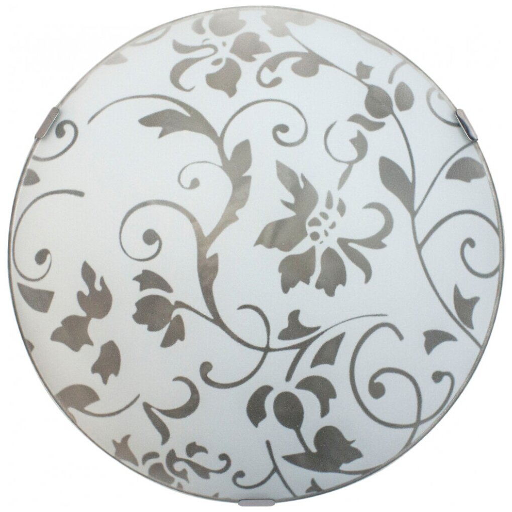 фото Элетех Эрика светильник настен.-потол. 2х60W Е27 d300мм бел. мат. стекло (РФ) 1005205671 (арт. 619230)