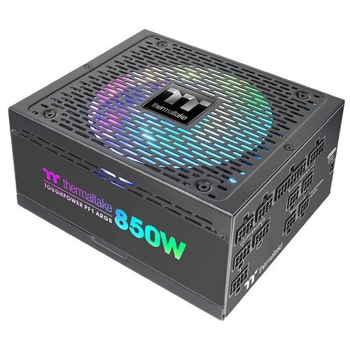 Блок питания Thermaltake ATX 850W Toughpower PF1 ARGB 80 platinum 242x44 pin APFC 140mm fan color LED 12xSATA Cab Manag RTL 2352800₽