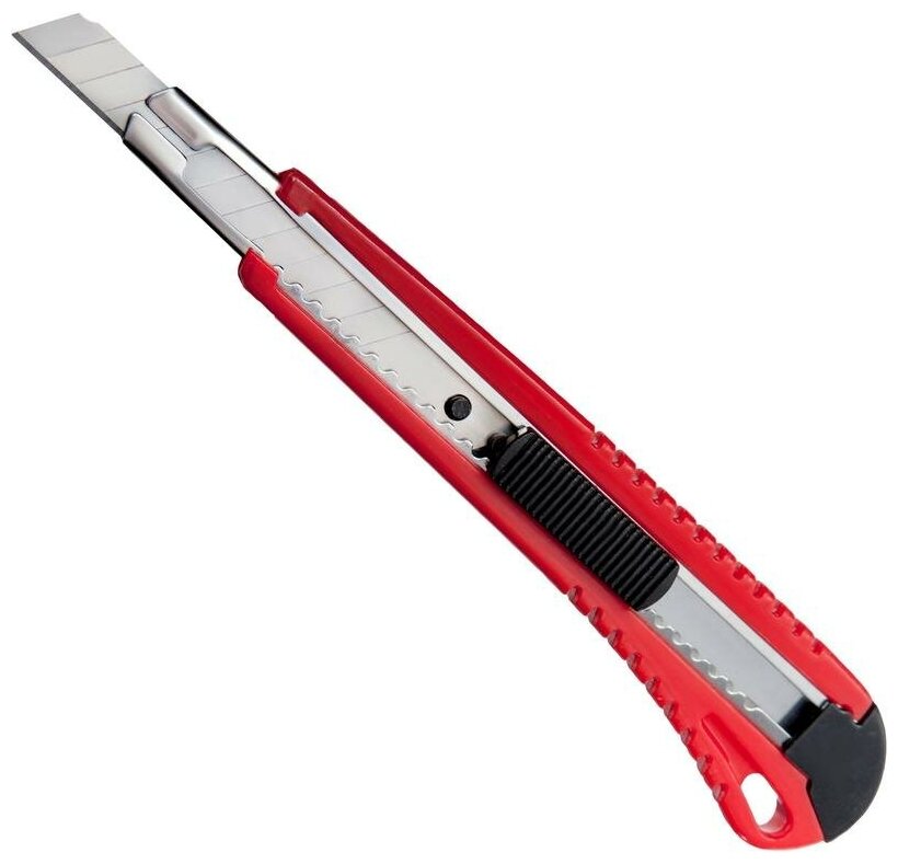 Нож канцелярский Attache с фиксатором и металлическими направляющими (ширина лезвия 9 мм) 954211