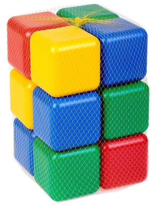 Набор цветных кубиков, 12 штук, 12 х 12 см - фотография № 1