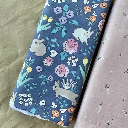 Набор многоразовых, непромокаемых пелёнок Цветы и Зайчики, 2 штуки, размер 80*60, Muska