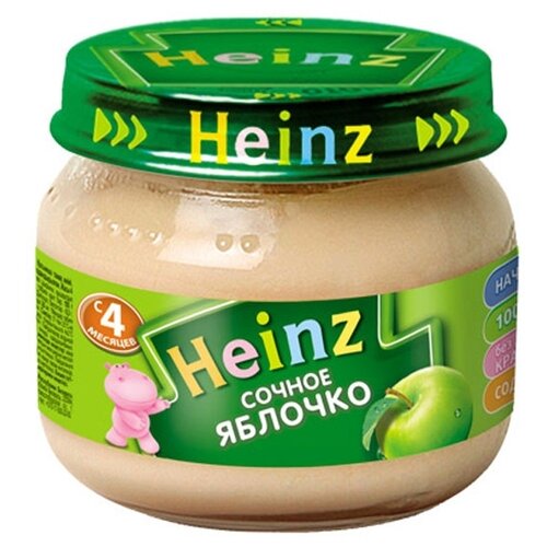 Пюре Heinz Сочное яблочко, с 4 месяцев, 80 г пюре heinz нежная грушка с 4 мес 90 г