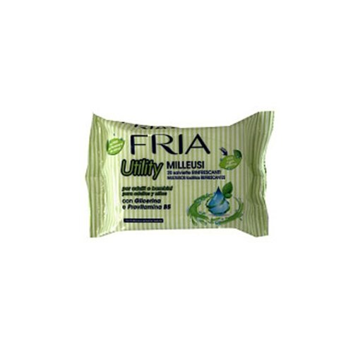 Влажные салфетки FRIA Utility Milleusi освежающие с глицерином и провитамином B5, 20 шт.  - Купить