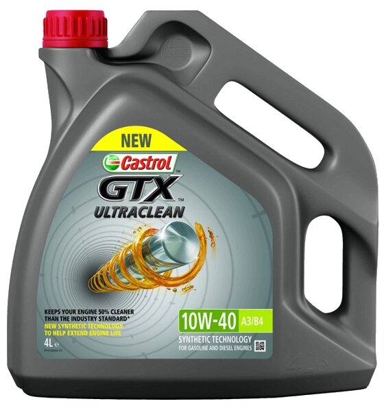 Castrol Масло Моторное Castrol Gtx Ultraclean A3/B4 10w-40 4 л Полусинтетическое 15a4e0