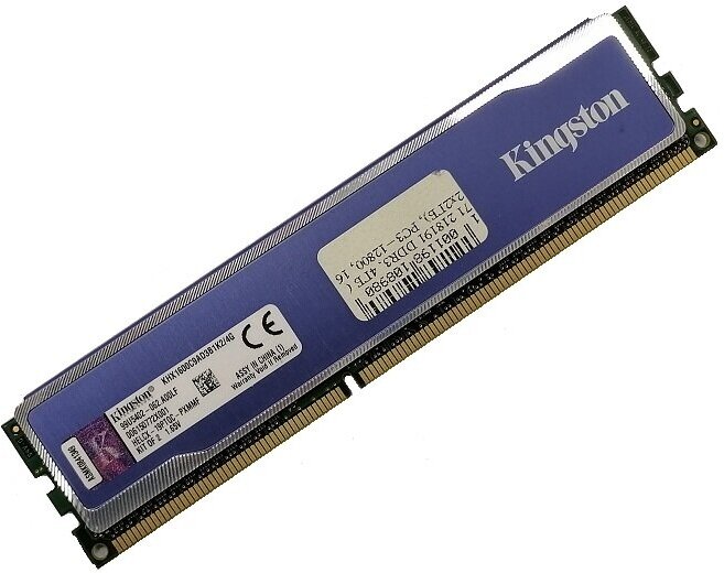 ОЗУ Dimm 2Gb PC3-12800(1600)DDR3 Kingston Genesis HyperX Blu KHX1600C9AD3B1K2/4G