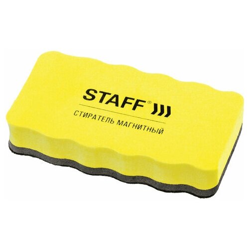 Губка-стиратель для маркерных досок Staff Basic (57х107мм) желтая, 5шт, 3 уп. (237511)