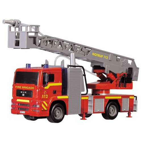 Пожарный автомобиль Dickie Toys Man (3715001) 1:12, 31 см, красный/серый пожарный автомобиль dickie toys mercedes 3714011038 23 см красный серый