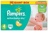 Pampers подгузники Active Baby-Dry 4 (8-14 кг) 90 шт.