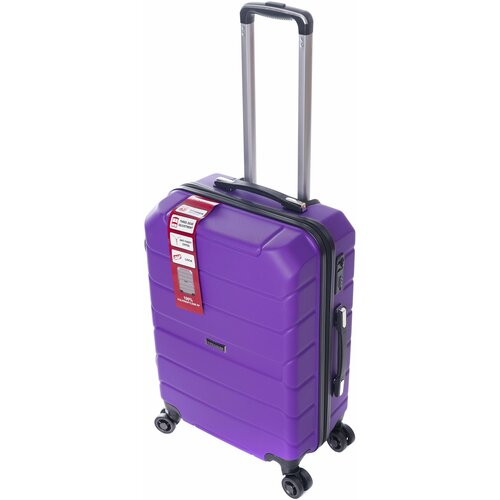 Чемодан Bagmag, ABS-пластик, 37 л, размер S, фиолетовый