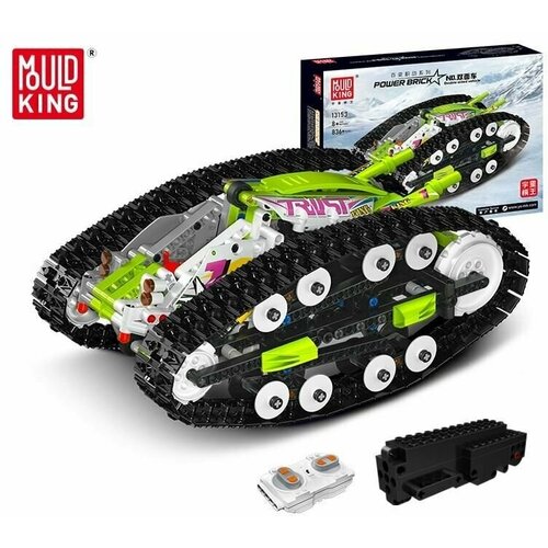 Конструктор MOULD KING 13153 Вездеход-трансформер с ДУ Развивающий конструктор для мальчиков 836 деталей Зеленый 4500₽