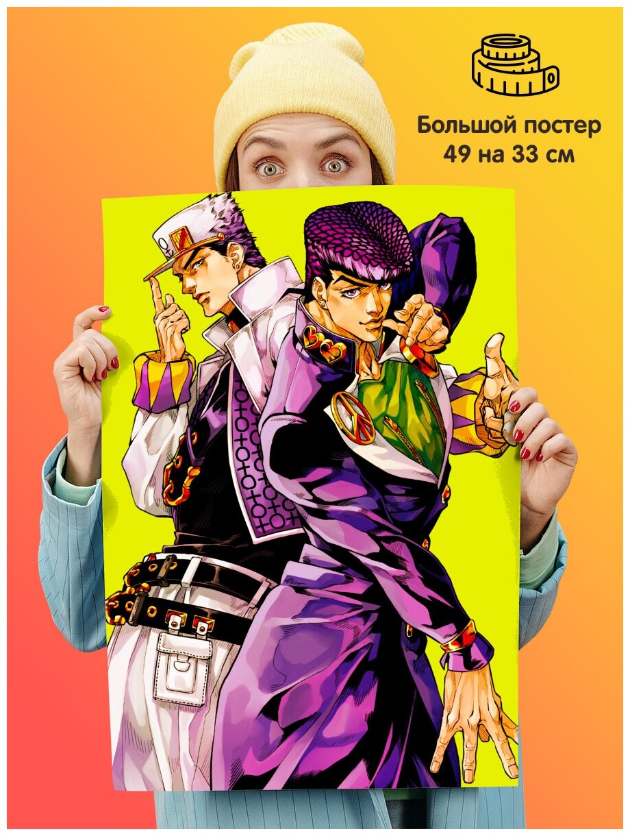 Плакат постер для интерьера аниме Джо Джо или ДжоДжо JoJo
