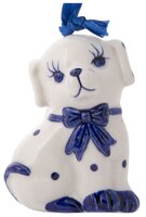 Елочная игрушка Феникс Present Собачка (75919) белый/синий