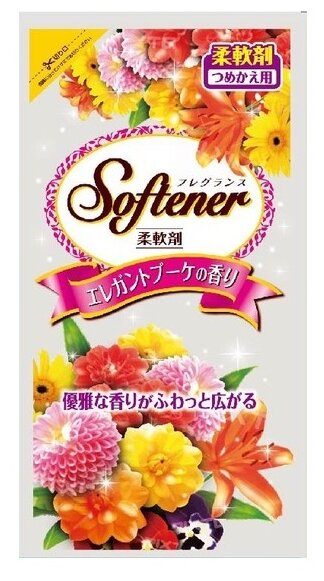 Nihon Detergent Кондиционер-ополаскиватель для белья с ароматом цветочного букета, 0.5 л, 0.5 кг, 1 шт.