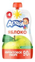 Пюре Агуша яблоко (с 4 месяцев) 90 г, 10 шт