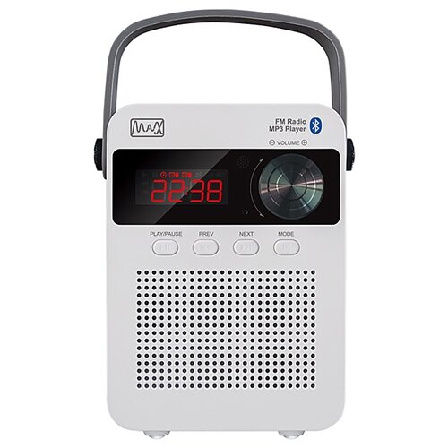 Радиоприемник Max MR-360 белый/дерево радиоприемник цифровой perfeo aspen fm 87 5 108мгц mp3 питание usb