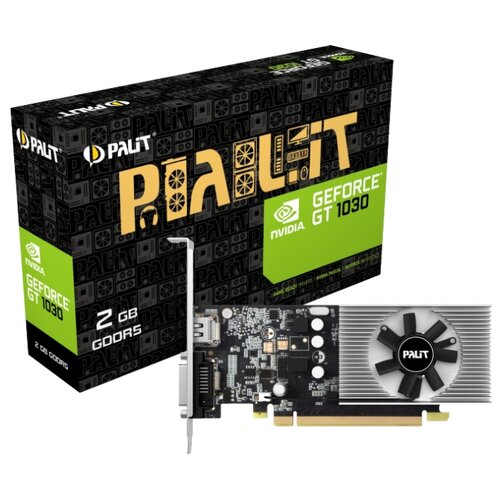 фото Видеокарта Palit GeForce GT 1030 1227MHz PCI-E 3.0 2048MB 6000MHz 64 bit DVI HDMI HDCP Low Profile Retail