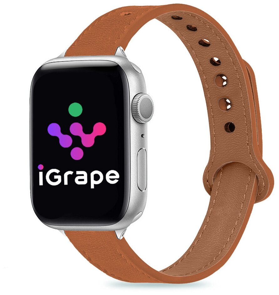 Кожаный ремешок pin‑and‑tuck для Apple Watch 38/40/41 мм iGrape