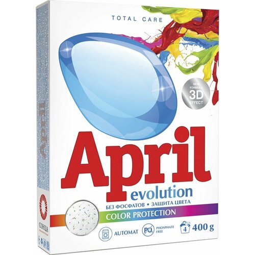 Стиральный порошок April Evolution Color Protection, для цветного белья, автомат, 400 г