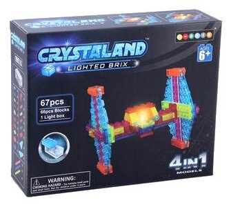 Светящийся конструктор Crystaland 4 в 1 Космический корабль