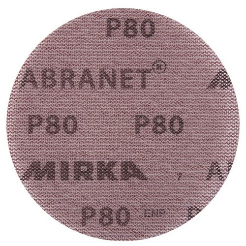 Диск шлифовальный Mirka Abranet d150 мм P80 на липучку сетчатая основа (5 шт.)