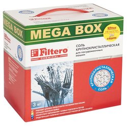 Filtero соль крупнокристаллическая MEGA BOX 3 кг