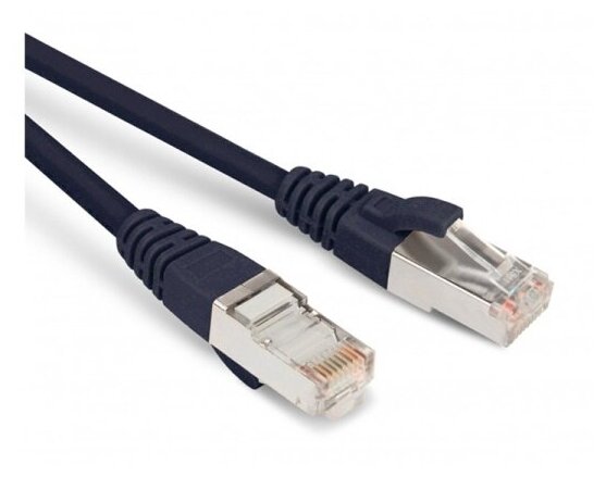 фото Патч-корд Hyperline F/UTP, экранированный, Cat.5e (100% Fluke Component Tested), LSZH, 2 м, черный