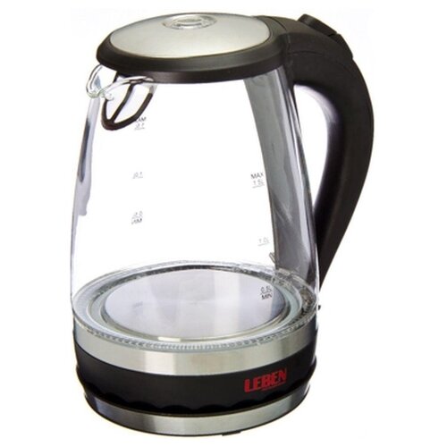 LEBEN Чайник электрический 17л 1850Вт скрытый нагр элемент стекло с поддержанием темп 475-132 868600₽