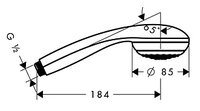 Лейка для душа Hansgrohe Crometta 85 1jet 28585000 хром