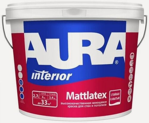 Изображение товара Краска AURA Interior Mattlatex TR ASP024 2.7 л