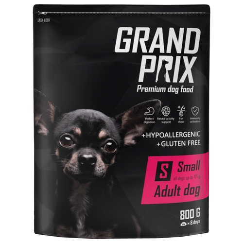 Сухой корм Grand Prix Small Adult, для взрослых собак мелких пород, 2,5 кг