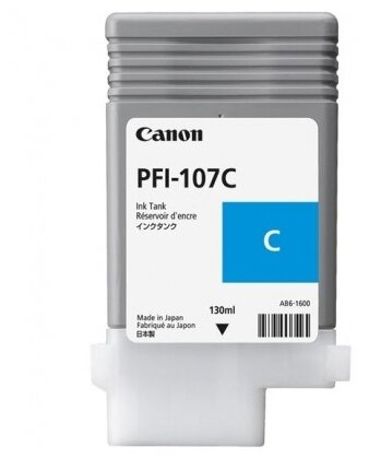 Картридж Canon PFI-107C (6706B001) сентябрь 2023 года