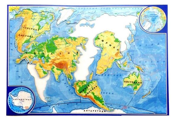 Пазл магнитный АГТ Геоцентр Карта мира - фото №2