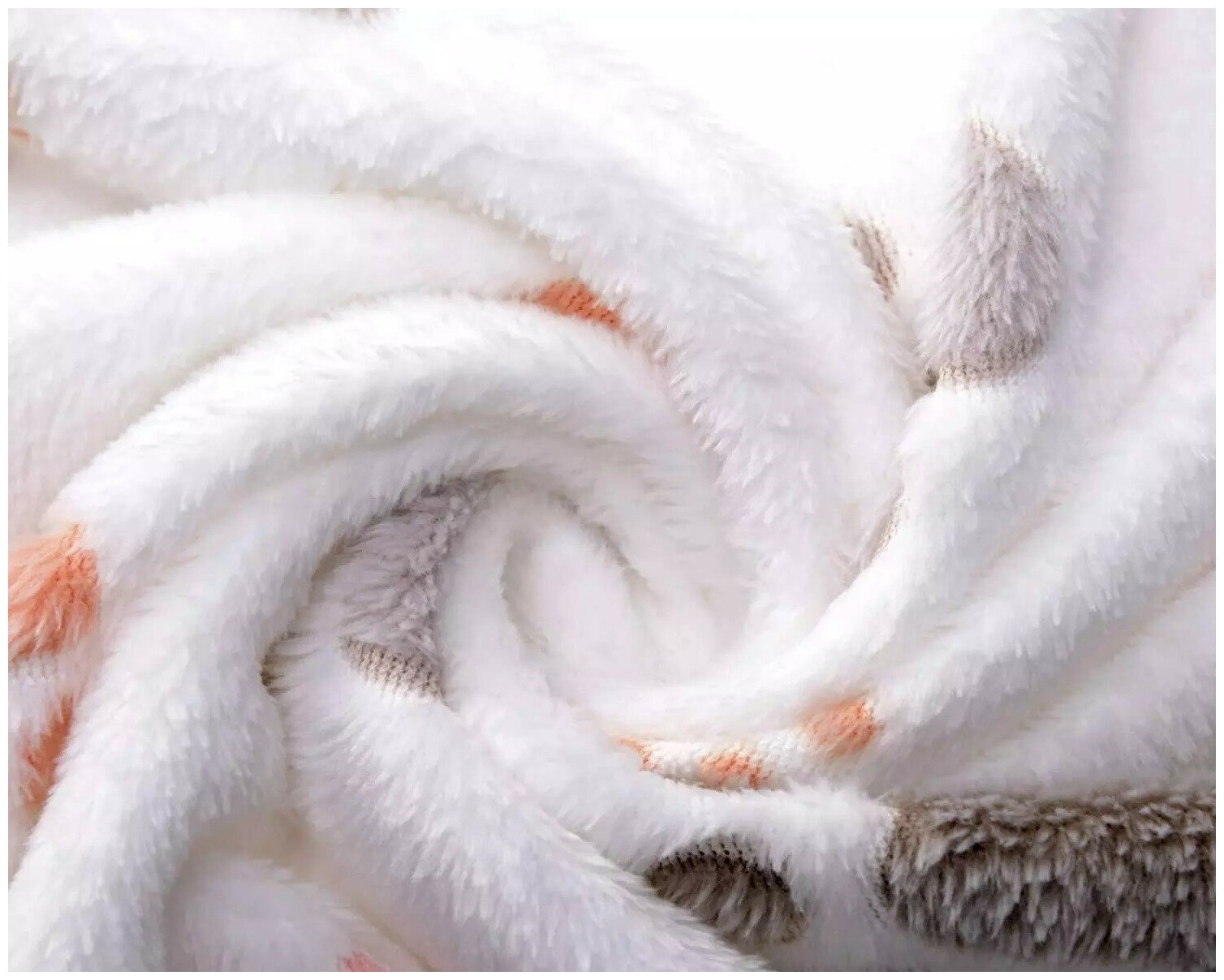 Плед флисовый для животных, цвет белый, размер 52x75 см - фотография № 2