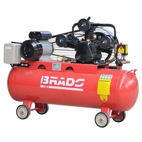 Компрессор масляный Brado IBL3100A, 100 л, 3 кВт компрессор масляный electrolite 660 100 100 л 3 квт