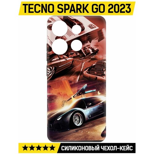 Чехол-накладка Krutoff Soft Case Автодинамика для TECNO Spark Go 2023 черный чехол накладка krutoff soft case элегантность для tecno spark go 2023 черный