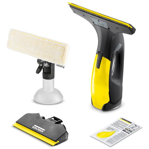 Ручной стеклоочиститель KARCHER WV 2 black edition, черный/желтый