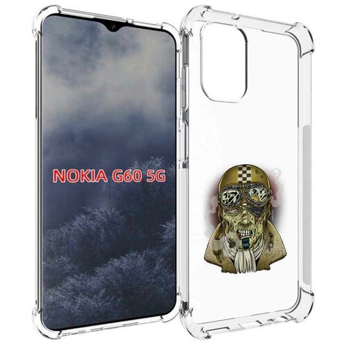 Чехол MyPads военный зомби для Nokia G60 5G задняя-панель-накладка-бампер