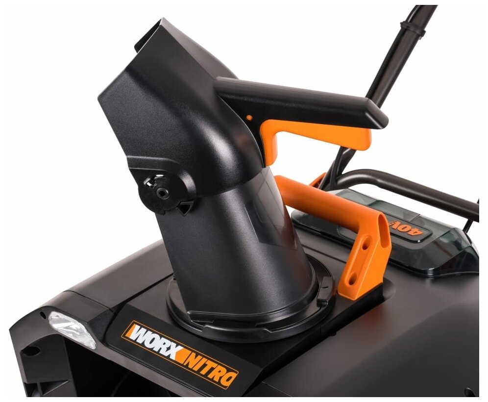 Аккумуляторный бесщеточный снегоуборщик WORX 2х4.0 А*ч, двойное ЗУ WG471E - фотография № 4