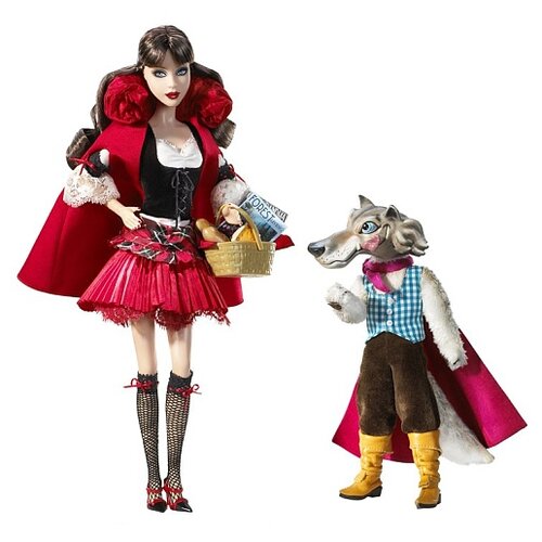 брошка волк и красная шапочка Набор Barbie Красная Шапочка и серый Волк, 30 см, N3245
