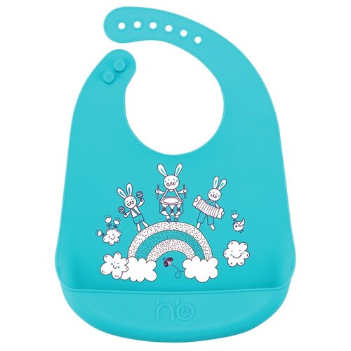 фото Happy baby нагрудник expert silicone baby bib, blue