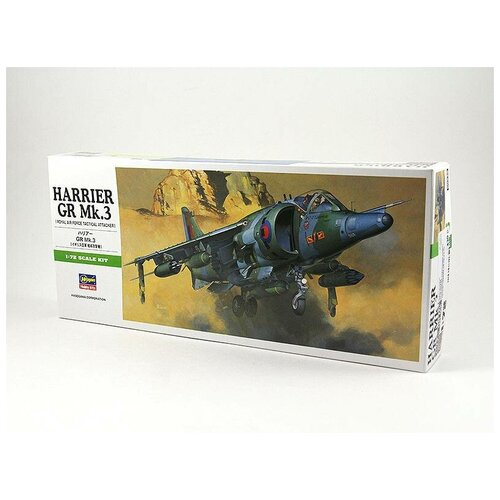 Hasegawa Сборная модель британского истребителя-бомбардировщика Harrier Gr. Mk3 B6 1:72 - #00236 am 24 006 harrier gr 1 t 2 av 8a av 8c трубка пито и датчик угла атаки